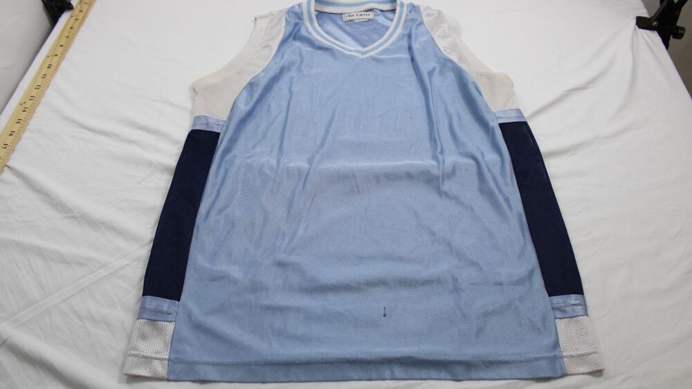 Vintage Plus Factor Women's M Sleeveless Basketball Jersey Blue White Navy Mesh